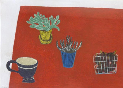 Blue Cup, Red Table